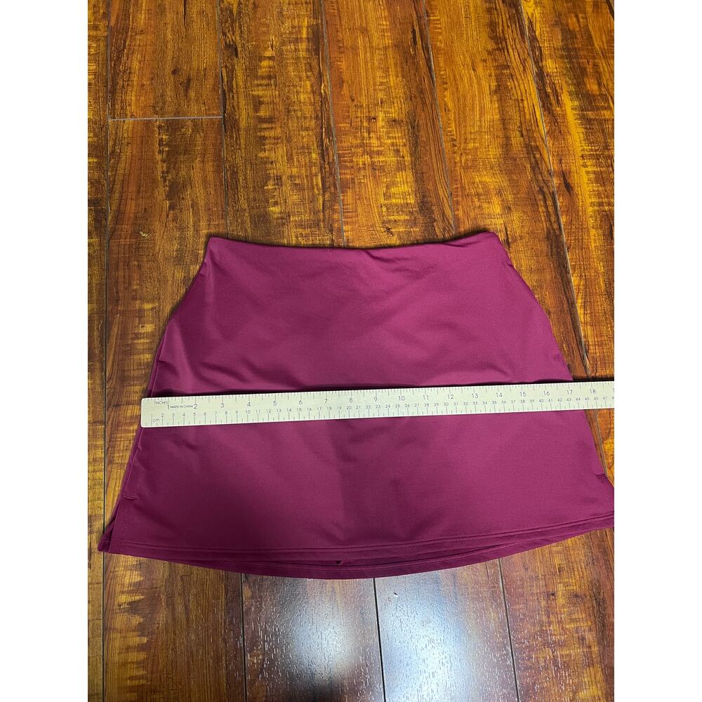 Athleta Tidal Swim Skirt Women XXS Burgundy Quick Dry UPF NWT tennis - Picture 4 of 10
